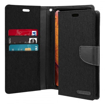 Mercury Canvas Wallet Case iPhone XR Black